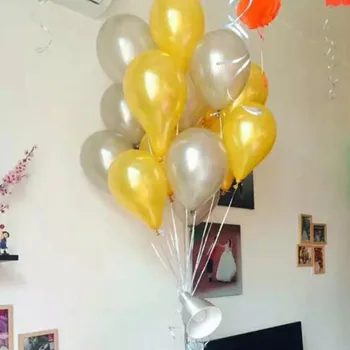 100 kos/veliko 1.2 g 10 inch latex balon na Helij Napihljive igrače poroko dekor Pearl Zlato Balonom, rojstni dan otrok globos stranka balon
