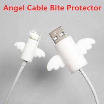 1PC Ljubek Angel Demon Kabel Ugriz Zaščitnik Navijalec Risanka Zajema Zaščito Primeru Žice Nosilec Za iPhone Mikro Usb Kabel, Slušalke