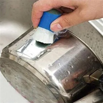 1PC Stainless Steel Rod Magic Stick Rust Remover Cleaning Wash Brush Wipe Pot Washing Brush Wipe Pot Iron Stove