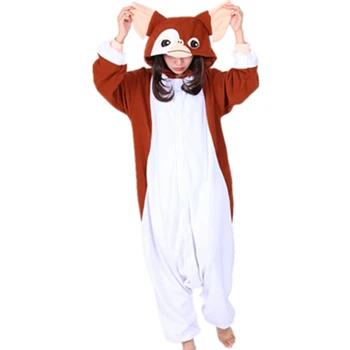 2017 Novo Kawaii Rjava Gremlins Gizmo Cosplay Kostum Onesies Halloween Carnival Party Božični Odraslih Onesie pižame Pižami