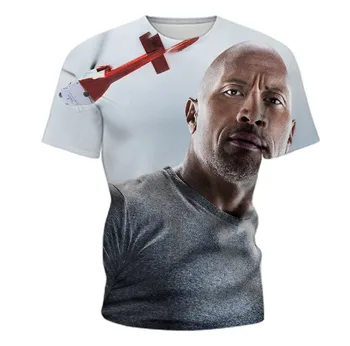 2021 Dwayne Johnson T-shirt Unisex Kul Priložnostne 3D Tisk T-shirt Moški Unisex Modna Športna Fitnes T-shirt Grafični T Srajce 3D
