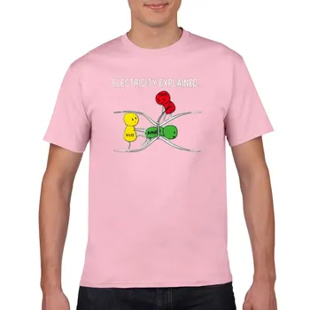 2021 moška bombažna majica s kratkimi rokavi modni T-shirt električne izraz slog moška T-shirt Ohmov zakon