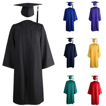 2021 Odraslih Diplomi Obleke z Dolgimi Rokavi Univerze v Študijskem Obleko Zip Zaprtje Plus velikost Diplomi Obleke Haljo Mortarboard Skp