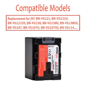 2700mAh LB-VG121 Baterija za JVC LB-VG121U LB-VG121US LB-VG138 LB-VG138U LB-VG107 LB-VG107U LB-VG114 LB-VG114U