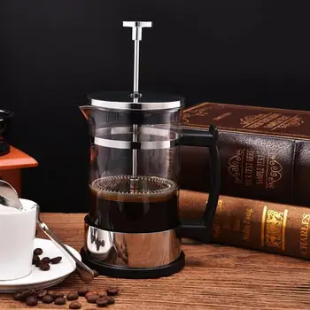 350/600ML iz Nerjavečega Jekla, Stekla, Čajnik francoska Kava Čaj Percolator Filter Pritisnite Bat, Ročni Aparat za Espresso Kavo Pot