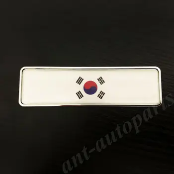 3D Kovinski Koreja korejski Zastavo Avtomobilski Prtljažnik Zadaj Fender Emblem Značko Nalepke Nalepka