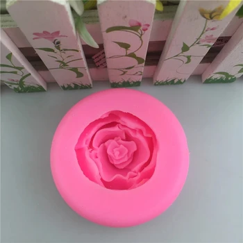 3D Rose Cvet Silikonski DIY Milo Plesni Fondat Torto Plesni Mavca Aromaterapija Ročno Spusti Lepilo Plesni