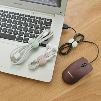 4 kos/prenosni set za enkratno uporabo kabla moda posnetek polnilnik USB kabel organizator slušalke kabel organizator desk organizator kabel navijalec