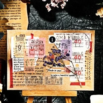 40 kos/Vrečko Letnik Starinske knjige Luna fazi cvet washi papir, nalepke, nalepke za dekoracijo DIY dnevnik scrapbooking nalepke nalepka