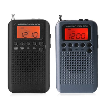 40 mm Gonilnik Zvočnik HRD-104 Digital Mini Žep AM FM Radijska z LCD Zaslonom za Ljubitelje Glasbe, Igranje Pribor