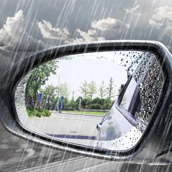 Avto Ogledala Rainproof Film Anti-Fog Jasno, Zaščitna Nalepka Anti-Scratch Nepremočljiva Ogledalo Okno Film za Avto
