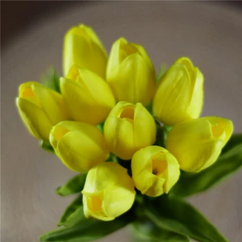Belih Tulipanov Dotaknite se Pravi Umetno Umetne Rože Za Dekoracijo Mini Tulipanov Hiša Dekoracija Za Poroko Rože 20pcs