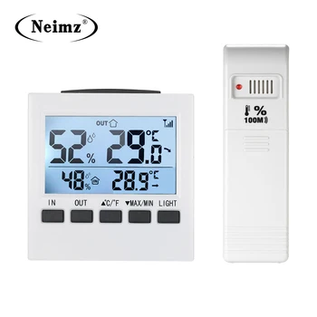 Dom Digitalni Termometer, Higrometer Notranja Zunanja Temperatura Vlažnost Meter Monitor Alarm Alert Gospodinjski LCD Vremenska Postaja