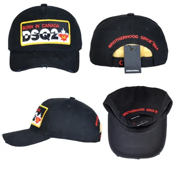 Dsq blagovne znamke klobuk 2021 novih moških Baseball Caps bombaž DSQ2 Črke unisex Nastavljiv Baseball Caps Visoke Kakovosti črno kapo za moške
