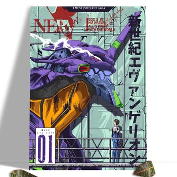 Evangelion Plakat Japonske Anime Plakati Platno Stensko Slikarstvo Plakate Stenski Dekor Plakati Stenskih Slikah, Soba Dekor Doma Dekor