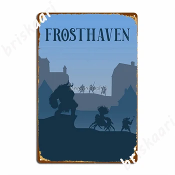 Frosthaven Igre - Minimalističen Kovine Znaki Plakat Kino Kuhinja po Meri Stranke Tin prijavite Plakati