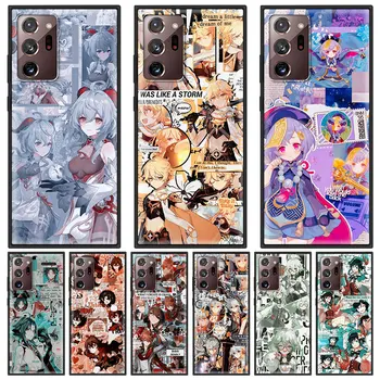 Genshin Vpliv Anime Primeru Telefon Za Samsung Galaxy Note 20 Ultra 5G 8 9 10 Plus M30s M31 M31s M51 M11 M01 Soft Shell Kritje Coque