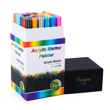 Guangna 130 Grafiti Slikarstvo Pero Akril Barva Marker 36 Color Urad Marker na Vodni osnovi Marker Kit