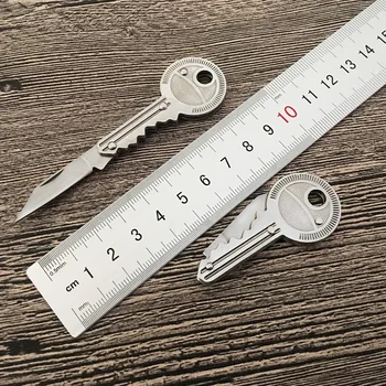 Keychain Mini Nož Prostem Večnamensko Folding Nož iz Nerjavečega Jekla, Sadje Nož Rušenje Express Kampiranje eos Orodje Nož