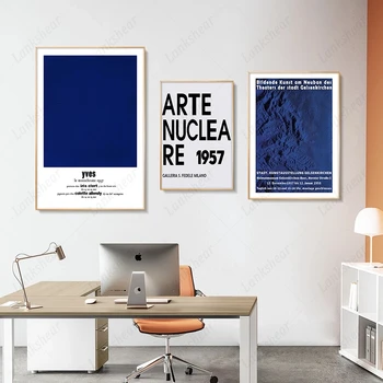 Klein Modra Plakat Severni Evropi Preprost Povzetek Modra Verandi Platno Stensko Slikarstvo Umetnost Modularni Hd Natisni Slike Doma Dekoracijo