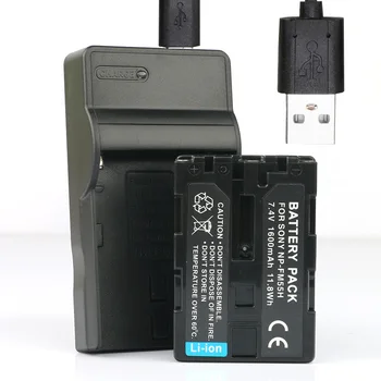 LANFULANG NP-FM55H Baterija in USB Polnilec Za Sony Fotoaparat/Kamera CCD-TRV408 DCR-DVD100 DCR-DVD200 DCR-HC88