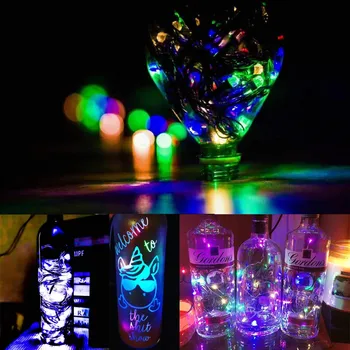 LED Plute Oblikovane Steklenice Osvetlitev Steklenico Vina Zvezdnato Niz Luči za Festival Božič Wedding Party Doma Dekor Pravljice Nočne Luči