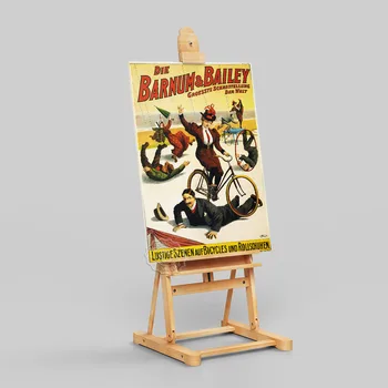Letnik Nemško Barnum & Bailey Circus Plakat, Vaudeville Kažejo, Platno, Slikarsko, Nostalgičen Slog Cirkus Troup Spominek Doma Dekor