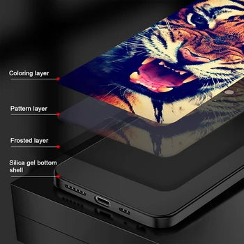 Luksuzni Primeru Za Xiaomi Redmi MI Opomba 11 10 10 10T 9 9S 9T 9C 9A 40 30 30-IH 9 8 9T 8T 7 Pro Lite Ultra Black TPU Modi Tiger Capa