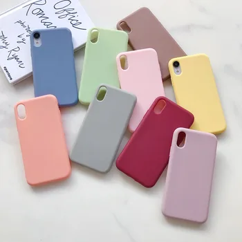Mat Candy Barve Silikonsko Ohišje za iphone 12mini 12 Pro Max Primeru za iphone 11 Pro X XR XS Max 7 8 6 6s Plus 12 mini primeru