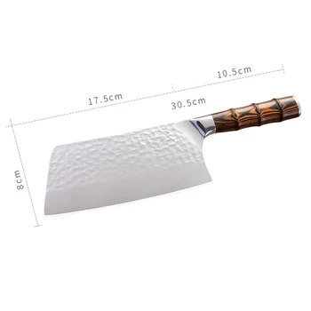 Mesar Kuhinjski Nož Visoko Ogljikovega Jekla Mesa Cleaver Noži, Jedilni Nož Polno Tang Cleaver Rezalnik Filetiranja Zrezek Nož