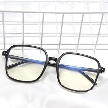 Moda Anti-modra Svetloba Prevelik Ženske Očala Kvadratni Plastični Optika Očal Okvir Klasičnih Moških Računalnik Eye Glasses