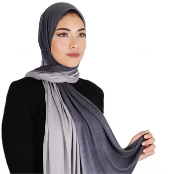 Moda Ročno poslikano Visi Fye Hijabs Dolgo Ruto Muslimanskih Žensk Headwrap Dveh barvnih Prelivov Rute Islamska oblačila Glavo 175x55CM