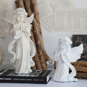 Model Sodobne Umetnosti Kiparstvo Domače Obrti na Prostem Vrt Dekor Smolo Pravljice Angel Girl Kiparstvo s Krili Dvorišču Slika