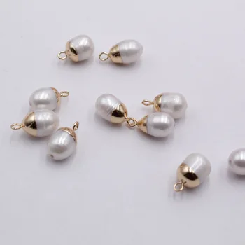 Naravni riž-oblikovan sladkovodnih pearl obesek pribor Za DIY nakit, izdelava ogrlico, uhane, zapestnico na debelo