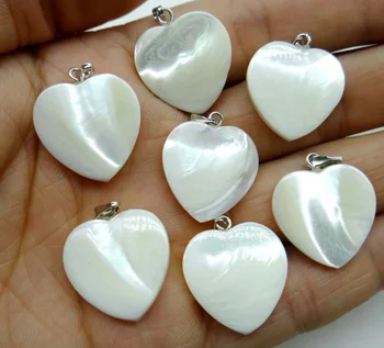 Natuurlijke Parelmoer Lupini liefdevolle hartvorm obešalniki zoutwater parelmoer 20mmJewelry kar Kettingen DIY Obrti Voor 24pcs