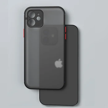 Objektiv kamere Zaščita Telefona Primeru Za iPhone 11 Pro Max 12 X Mini XS XR 6 6S 7 8 Plus SE 2020 Mat Prozorno Shockproof Pokrov