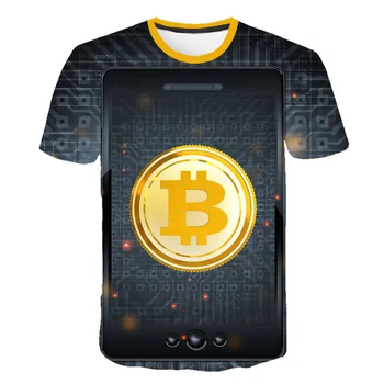 Poletje Bitcoin Revolucije Majica Moški Ženske Cryptocurrency Majica Cryptocurrency Kovanec Kul Priložnostne Ponos 3D Modna Unisex 2021