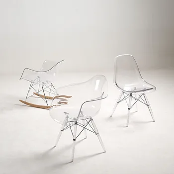 Pregledna stol Nordijska Moda jedilni stol navadno plastiko ustvarjalne stol prosti čas kave stol oblikovalec Restavracija Stol