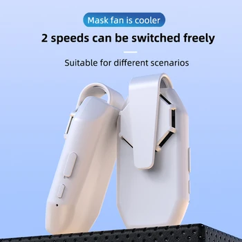 Prenosni USB Polnilna Mini Masko Fan Clip-On Poletje Izklop Lahka Teža Športih na Prostem Hlajenje Nosljivi Obrazno Masko Ventilatorji