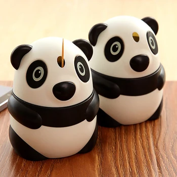 Risanka Ustvarjalne Zobotrebci Imetnik Panda Oblikovan Samodejno Plastičnih Zobotrebec Polje Razpršilnik Dnevna Soba Dekor Doma Škatla Za Shranjevanje