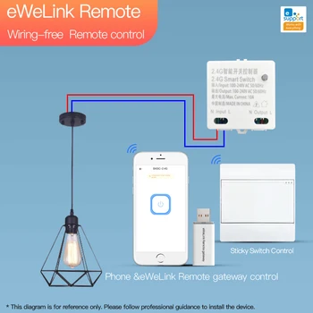 RM 2.4 G Nadzorovanih Smart Stikalo za Spremembo Modul Pametne Luči Protokola Bluetooth EWeLink APP Remote Control Ne Wifi BASIC-2.4 G