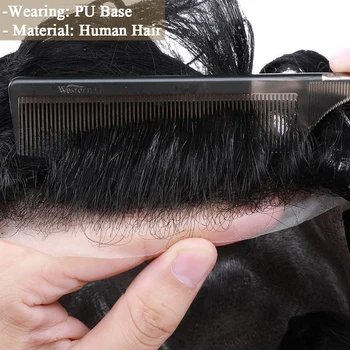 S-noilite Toupee Moški 55 g Moških Lasulje Lase Protezo Naravnih Las Lasuljo Moški Zamenjava Sistema Hairpiece Nevidno Razširitve