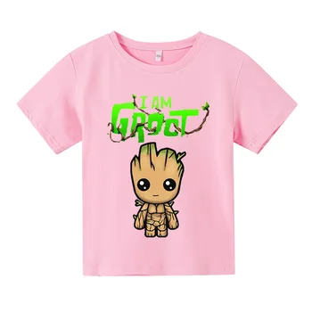 Showtly sem Groot T-Shirt Otroci Skrbniki Galaxy 2 Zabavno Zgoraj Superheroj Veje Vrh Novost T-Shirt