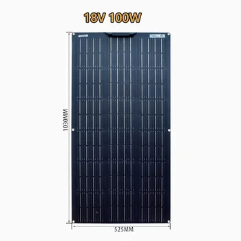 Sončne celice, Komplet 200 w fleksibilen modul 2 Kos 100 w 18 v sončni kolektorji za RV karavana čoln akumulator 12 v, moč