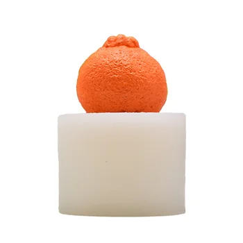 Velika Oranžna Obliko Sveče Plesni Silikonski Milo Izdelava Kalupa Diy Fondat Torta Dekoraterstvo Orodja Ročno Gline Obrti Mavca Okraski