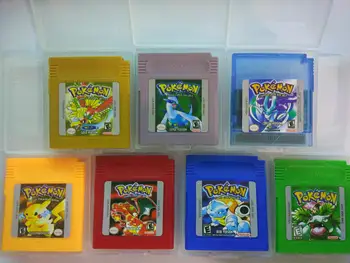Video Igre za 16 Bit Kartuše Pokemon Igre Konzole Kartice Serije Modra, Zelena, Srebrna Kristalno Rumeno Rdeče Zlato Različico