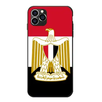Za iPhone 5 6 7 8 S XR X Plus 11 Pro Max SE 2020 Egipt Zastavo, Grb Temo Mehko TPU Telefon Primerih Kritje Besedilo
