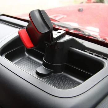 Črna ABS Mobilni Mobilni Telefon, Ipad Nosilec Avto GPS Nosilec za Armaturno Gori Imetnik Shranjevanje Organizator Polje za Jeep Wrangler JK 2012-2017