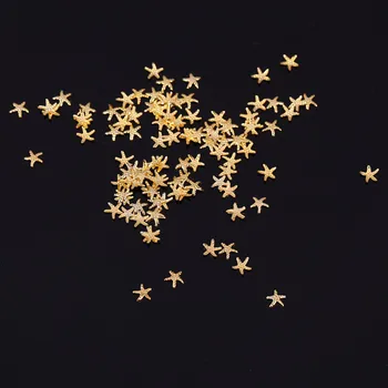 100 kozarcev Nail Art Poletje 5mm-Zvezda Zlitine Pribor 3D Golden Star Zakovice Čar Za Nohti Manikira Kovinskih Klinov Dekoracijo @
