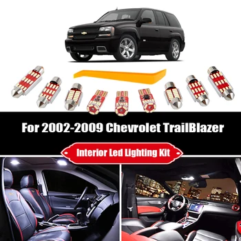 14X Canbus Bela barva Notranjosti LED Avto Zemljevid Vrata Lahka Kit, Primerni Za 2002-2008 2009 Chevrolet TrailBlazer Strop Trunk Licence Lučka